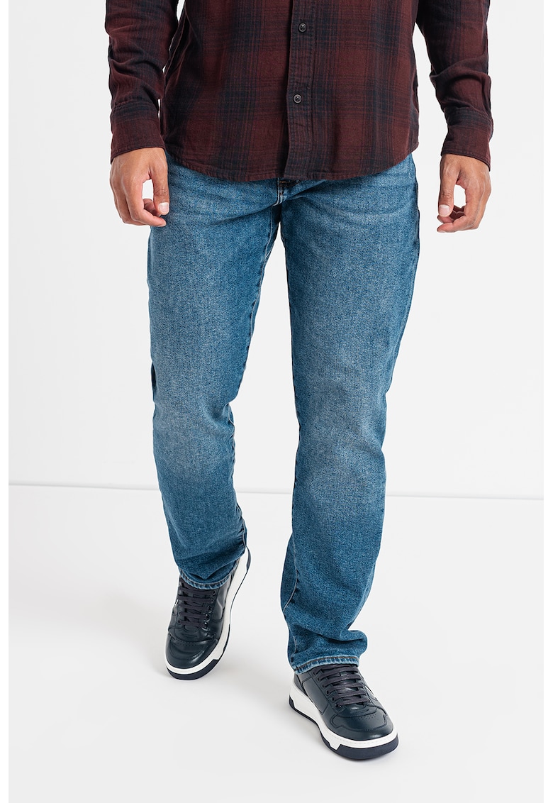 Прави дънки със средна талия - Син Lee