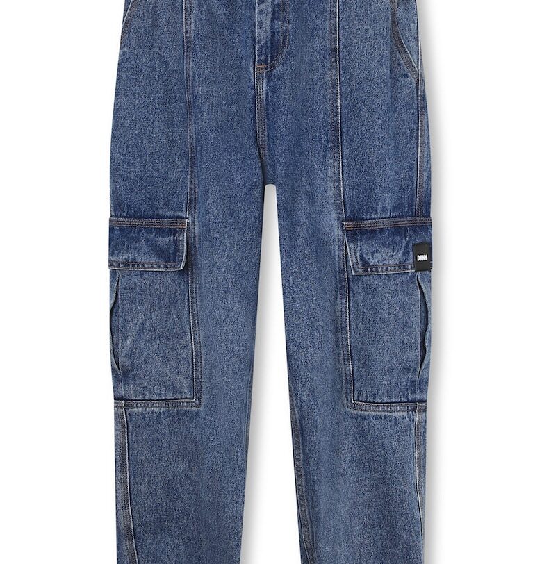 Прави карго дънки - Син DKNY