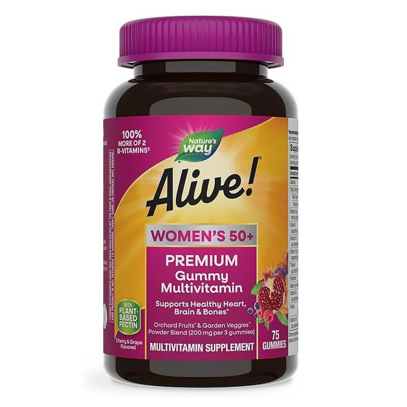 Премиум мултивитамини за жени 50+ Алайв - Alive! Women’s 50+ Premium Gummies Multivitamin