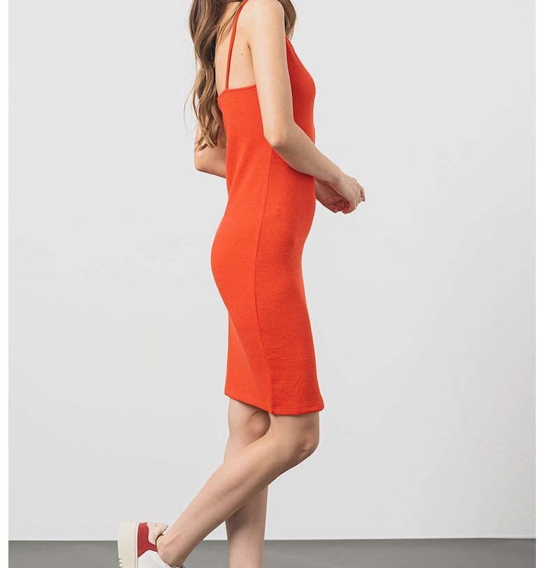 Прилепнала рокля - Аленочервен CALVIN KLEIN JEANS