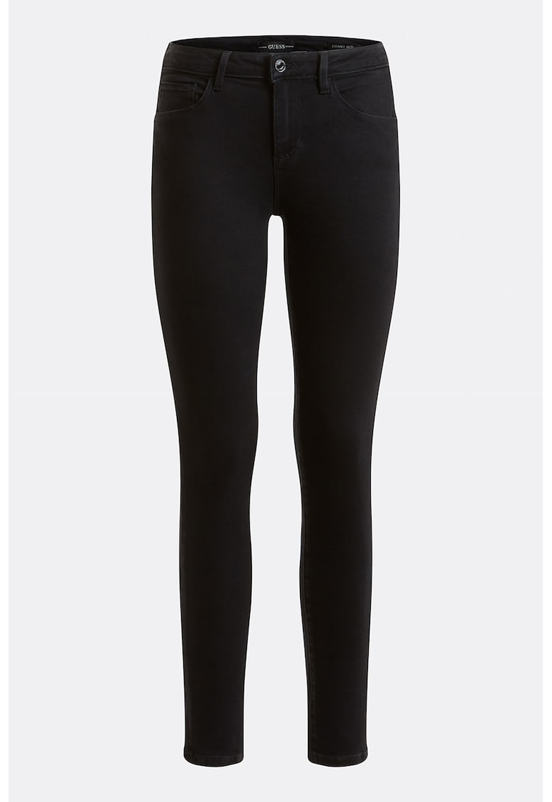 Прилепнали дънки Annette със средна талия - Черен GUESS