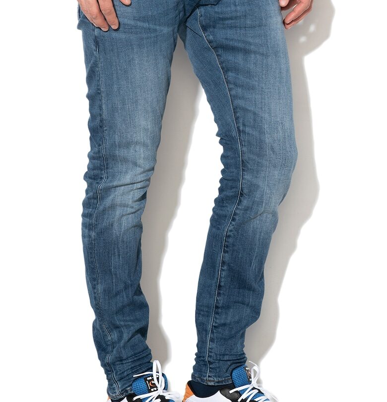 Прилепнали дънки Revend със захабен ефект - Син G-STAR