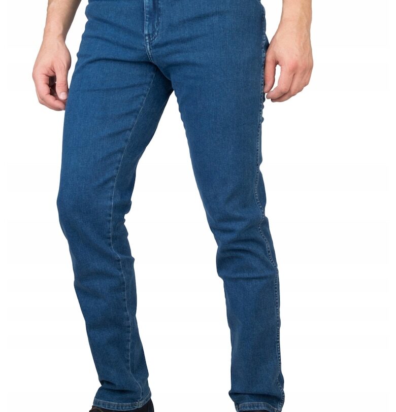 Прилепнали дънки за мъже -  памук - сини - W42 - L34 Wrangler