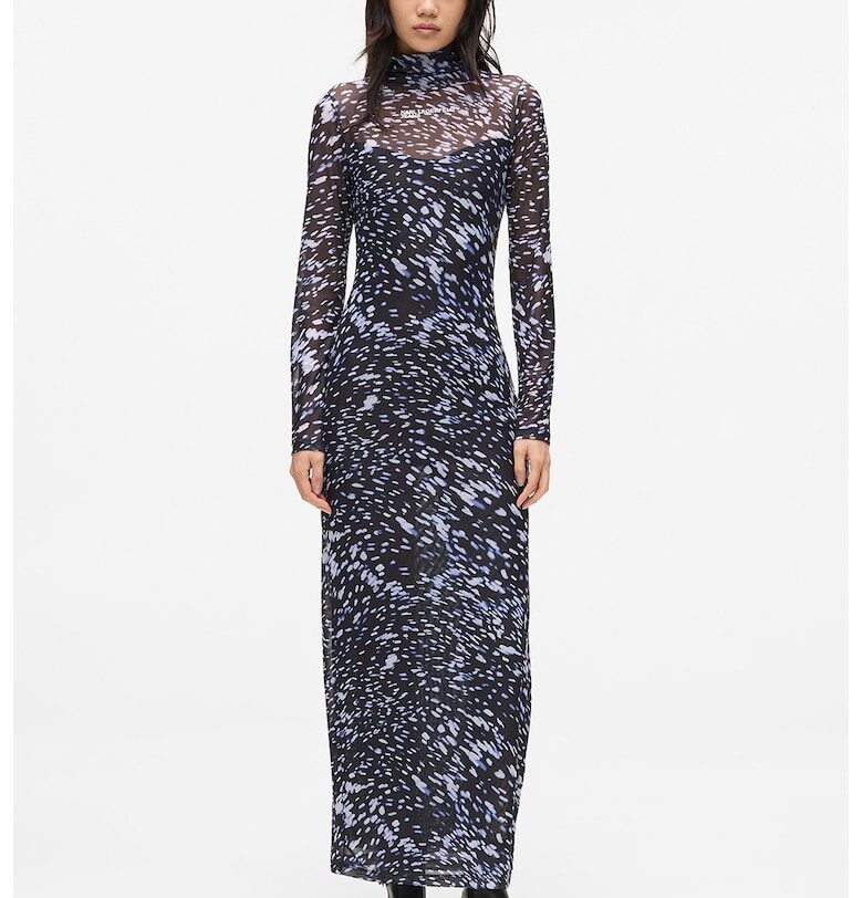 Прозрачна рокля - Бял/Син KARL LAGERFELD JEANS