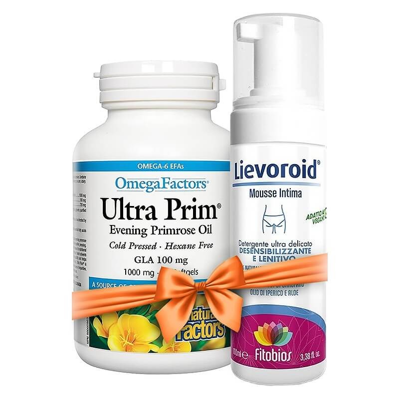 Промопакет „Хубава жена“  - Вечерна иглика + Интимна мус-пяна Lievoroid® Natural Factors