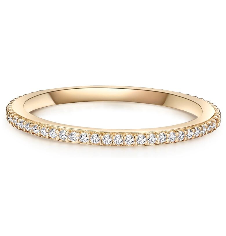 Пръстен с 14К златно покритие и циркони Lulu  Jane