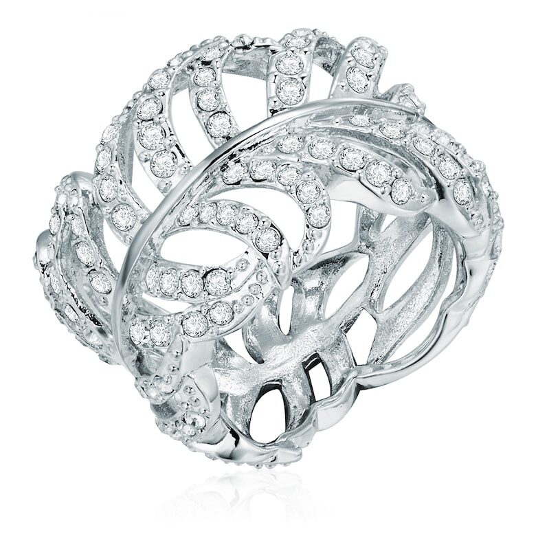 Пръстен с кристали - Сребрист Lulu  Jane