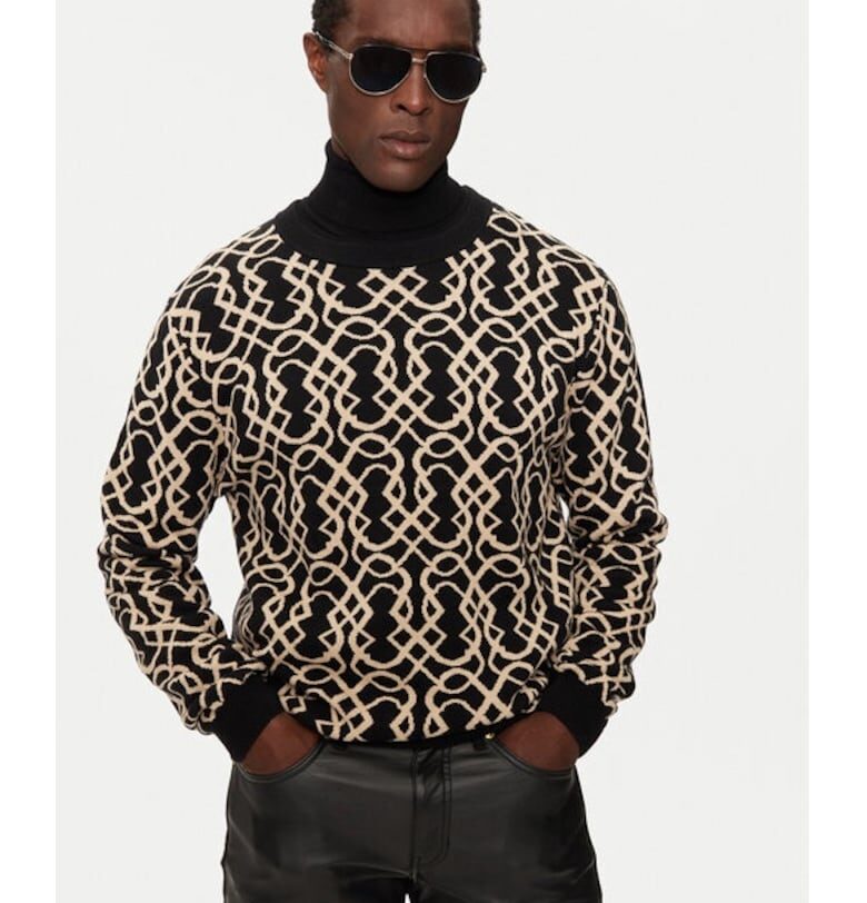 Пуловер  B4 30089/000/5253 Бежов - стандартна кройка - вълна Baldessarini