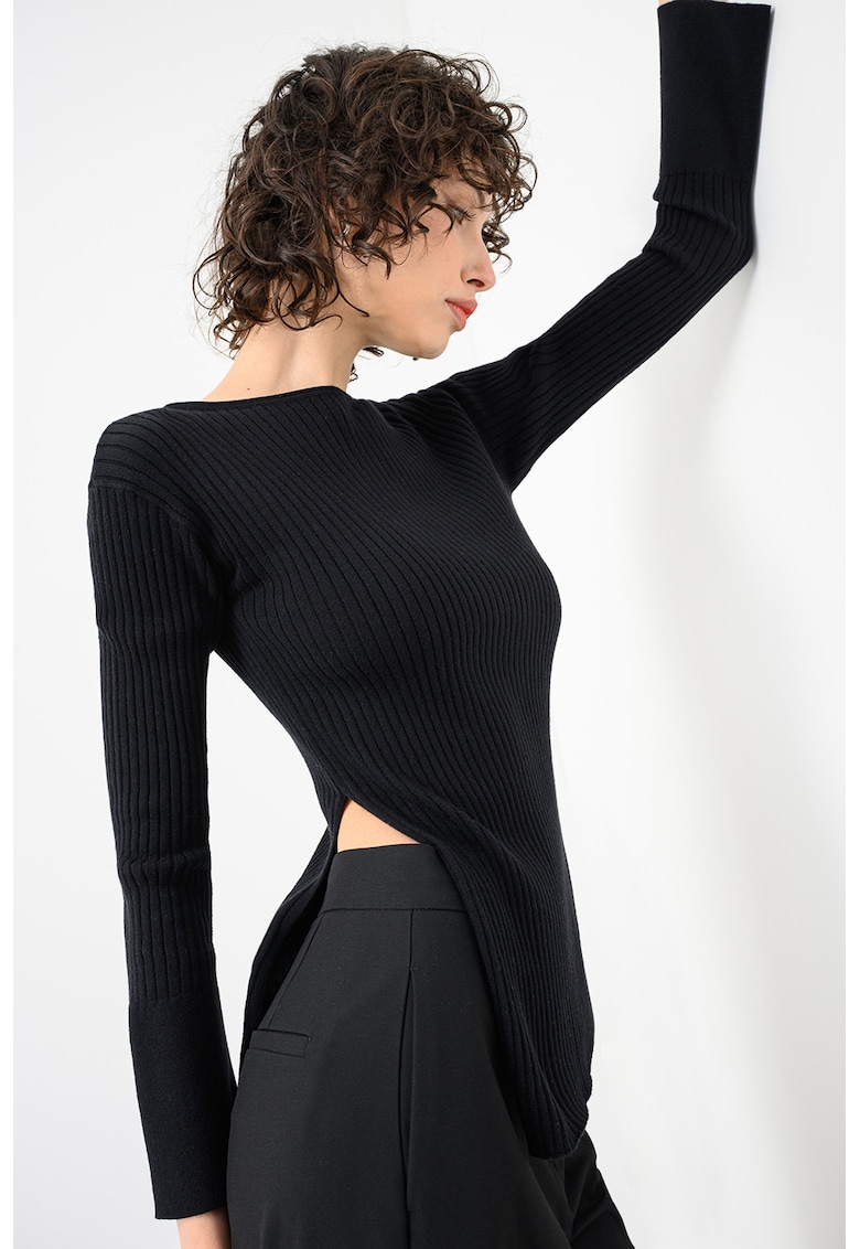 Пуловер Carta с кашмир и памук - Черен MaxCo