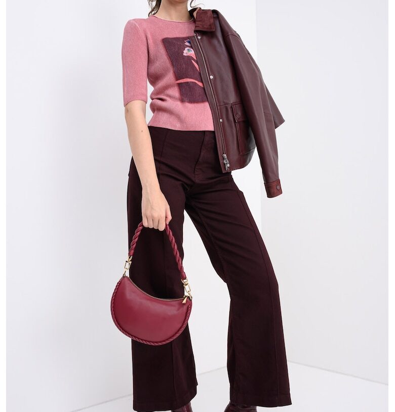 Пуловер Noel с миди ръкави - Бледовиолетов MaxCo