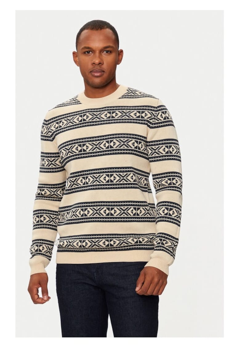 Пуловер Triton 30207482 Бежов - стандартна кройка - памук Matinique