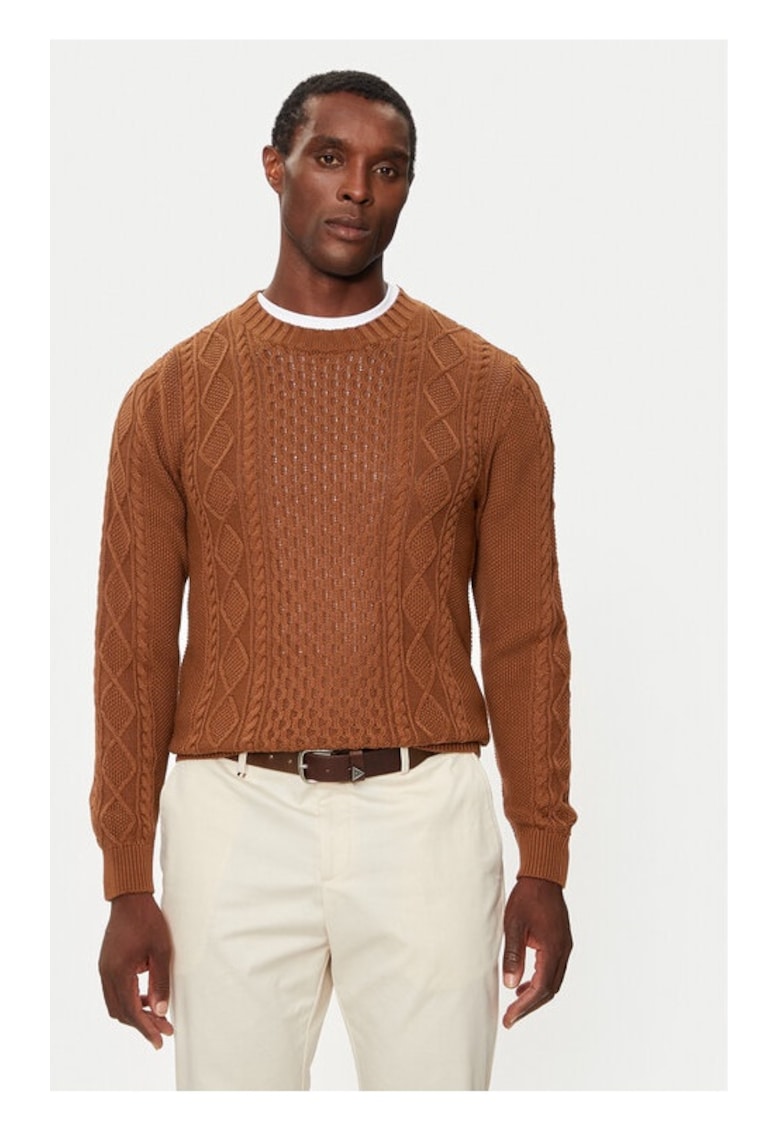 Пуловер Triton 30207487 Кафяв - стандартна кройка - памук Matinique