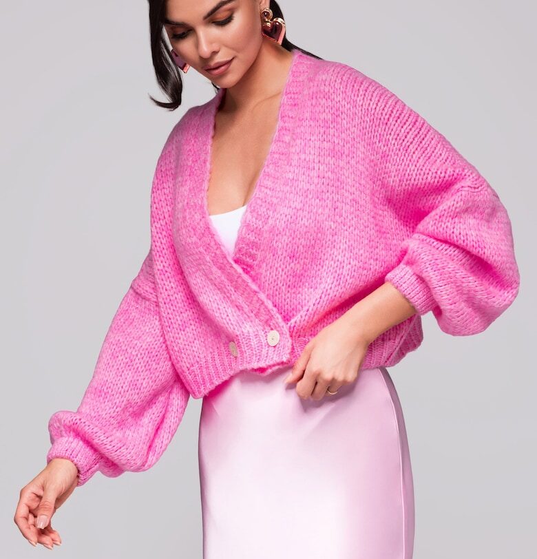 Пуловер жилетка  LW-SWCD-0105 - Розово Larica