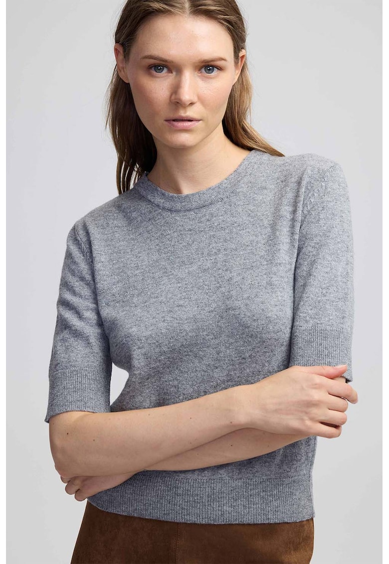 Пуловер с вълна и кашмир - Светло сив Ipekyol