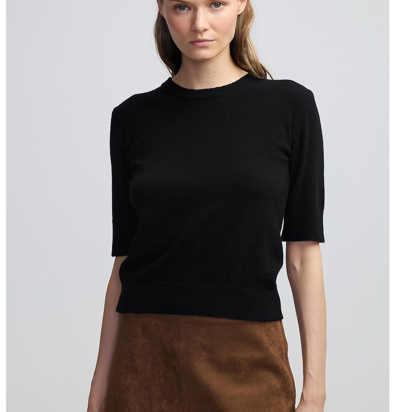 Пуловер с вълна и кашмир - Черен Ipekyol