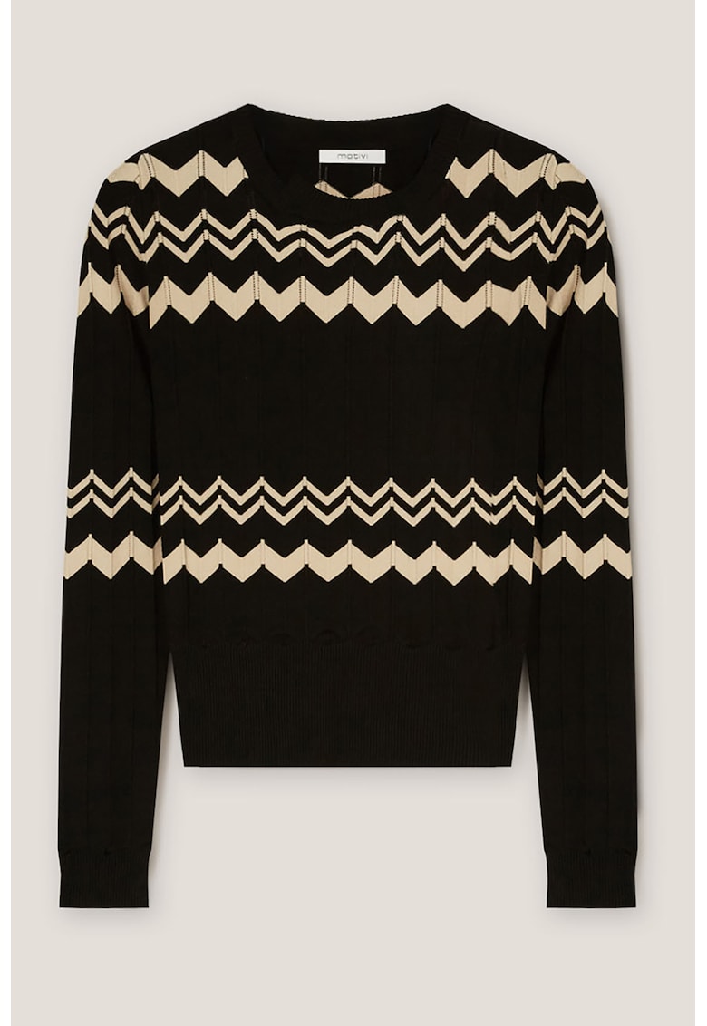 Пуловер с десен и овално деколте Motivi