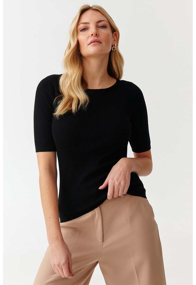 Пуловер с къси ръкави - Черен Tatuum