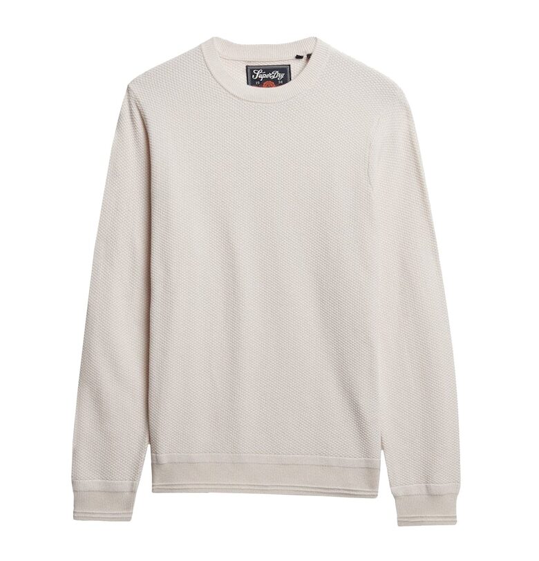 Пуловер с овално деколте - Мръснобял Superdry  Co