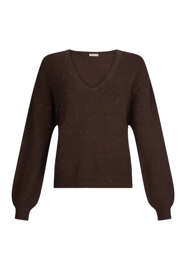 Пуловер с пайети - Тъмнокафяв Liu Jo