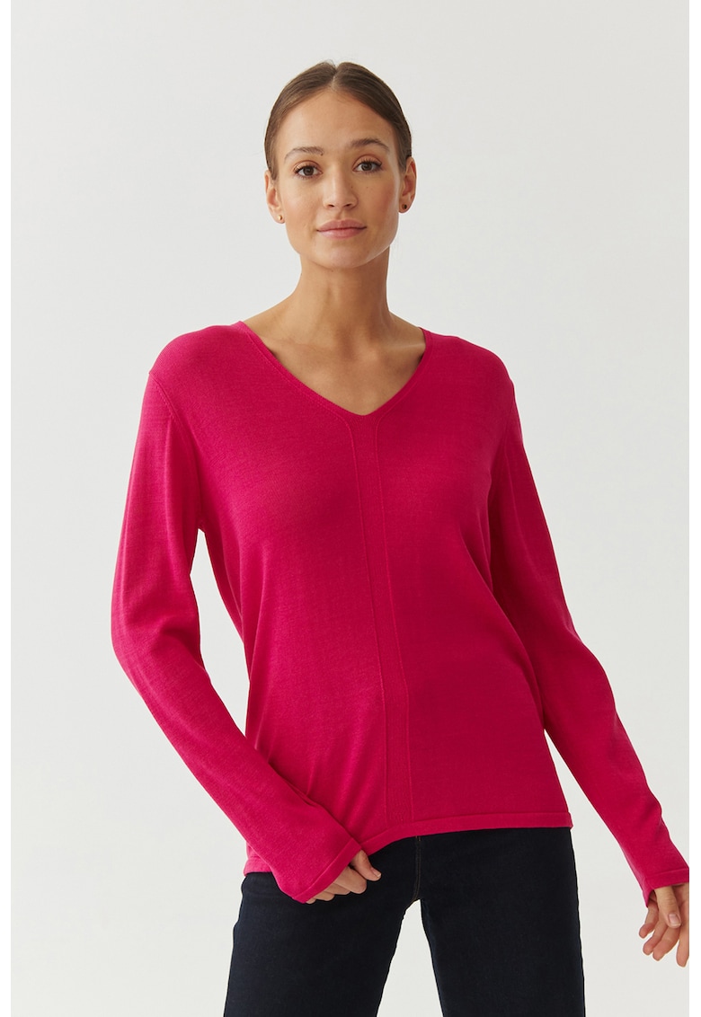 Пуловер с шпиц - Яркорозово Tatuum