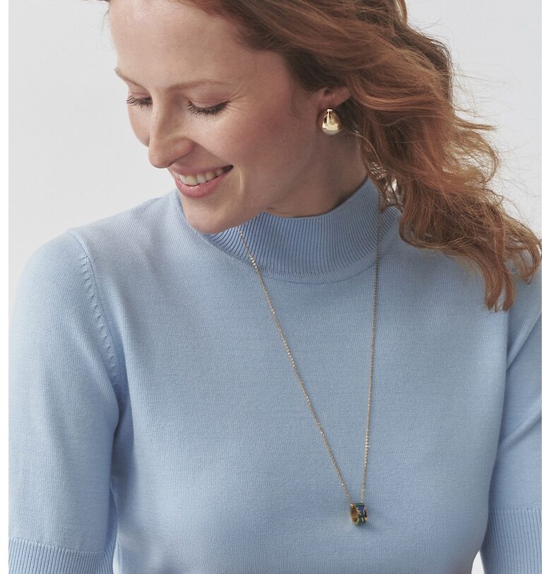 Пуловер със среднодълги ръкави - Пастелносин Tatuum