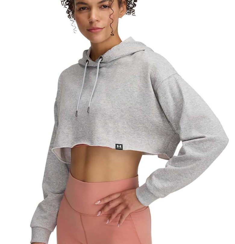 Пухено късо яке Icon с паднали ръкави - Сив меланж Under Armour