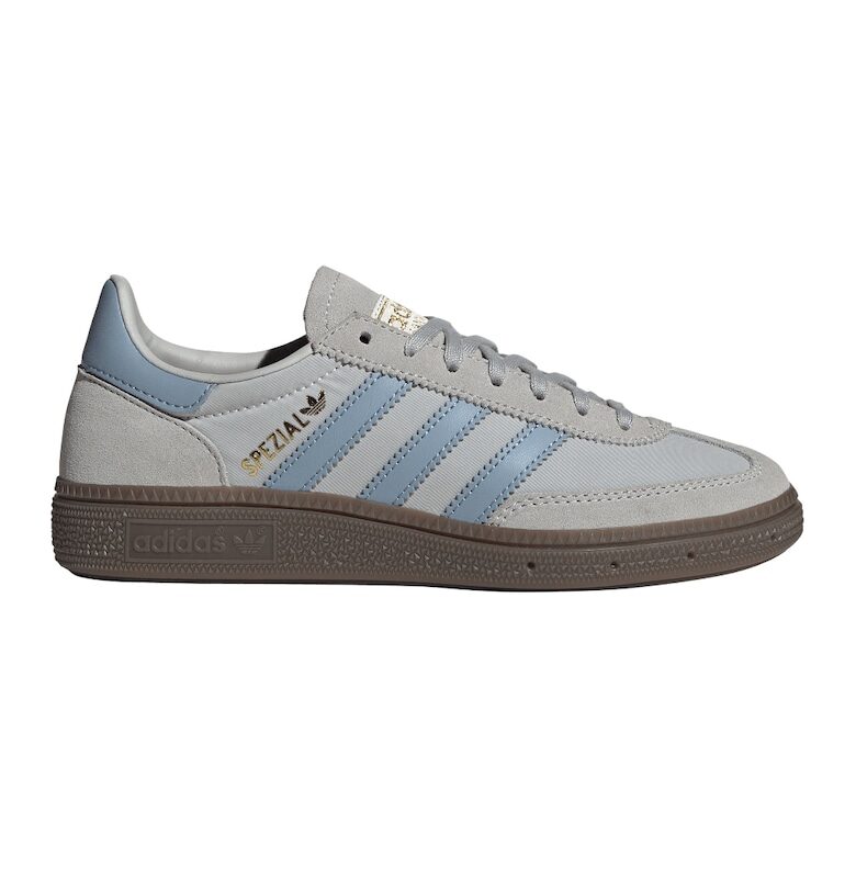 Равни хандбал обувки Spezial с велур - Сив/Син adidas Originals