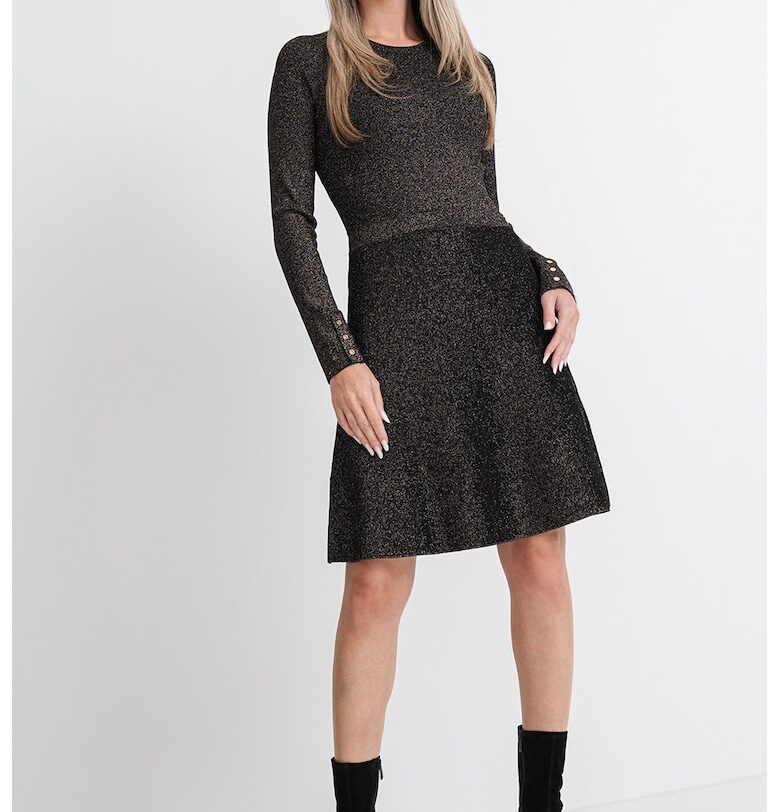 Разкроена комби рокля - Черен Karl Lagerfeld