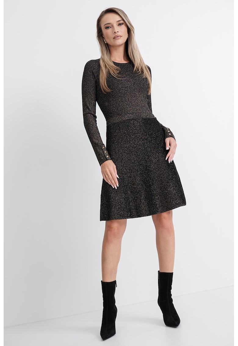 Разкроена комби рокля - Черен Karl Lagerfeld