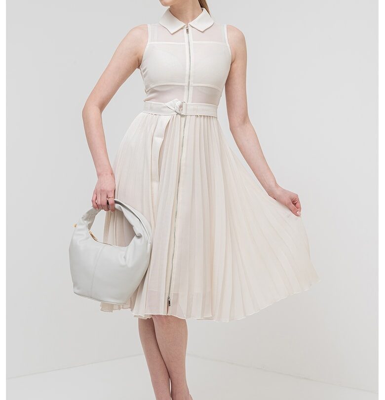 Разкроена миди рокля Cereale - Слонова кост Marella