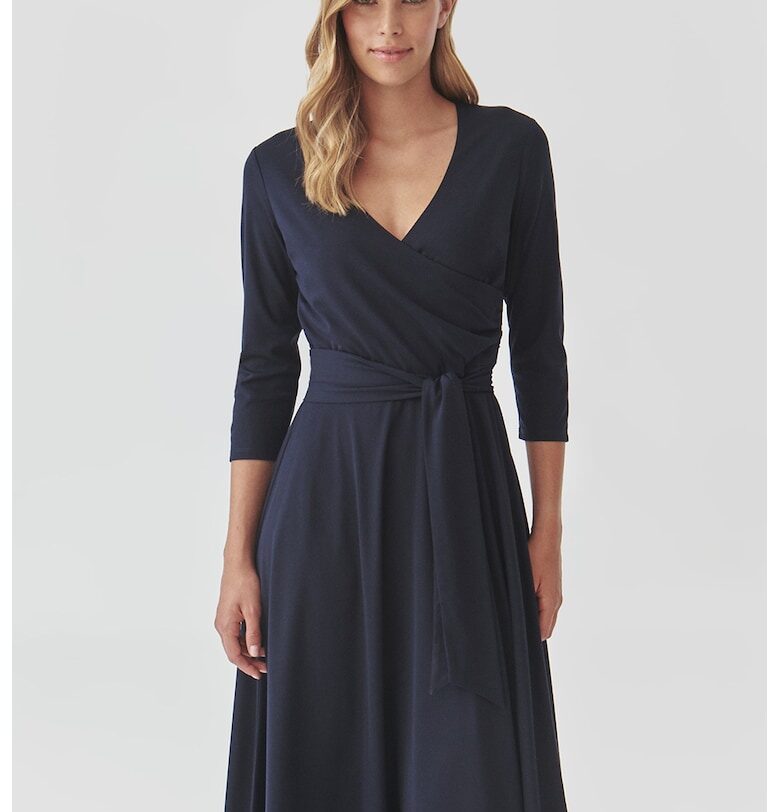 Разкроена миди рокля - Ултрамарин синьо Tatuum