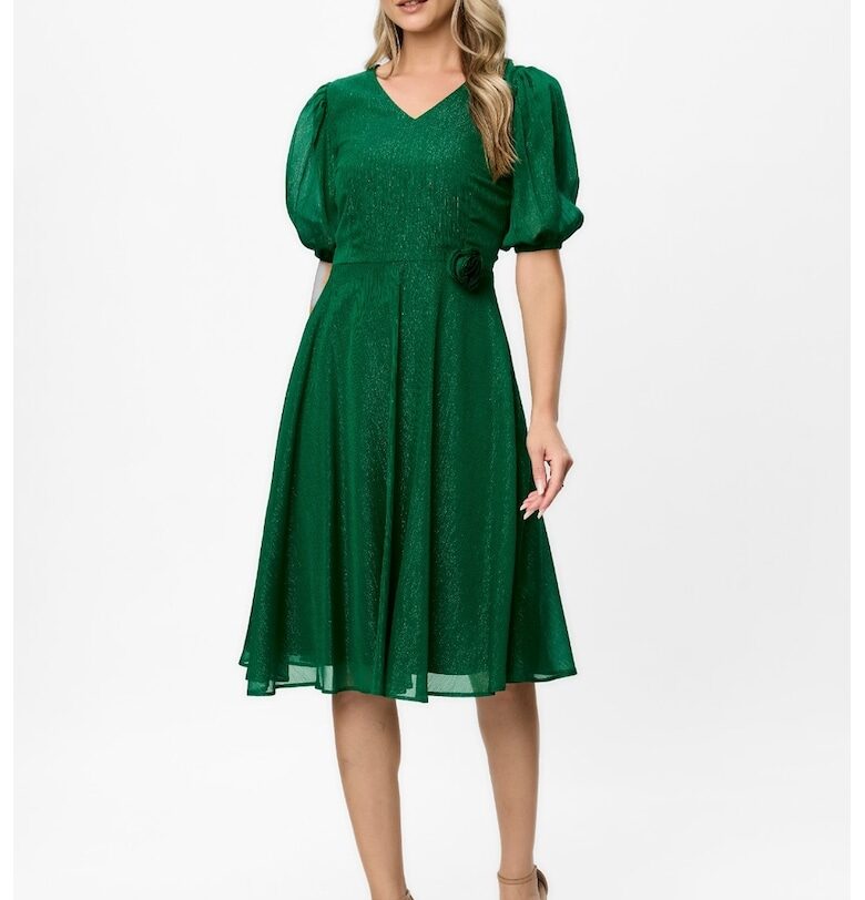 Разкроена рокля Alison с полупрозрачни ръкави BAROCCA