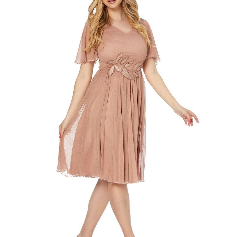 Разкроена рокля Ariel - Бежов BAROCCA