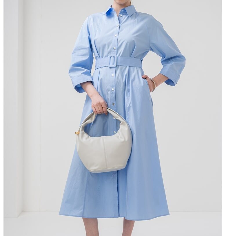 Разкроена рокля Madda - Пастелносин Marella