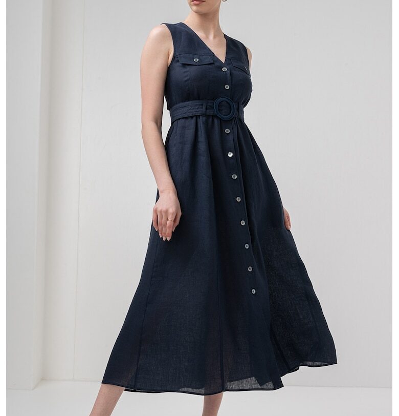 Разкроена рокля Picchio - Тъмносин Marella