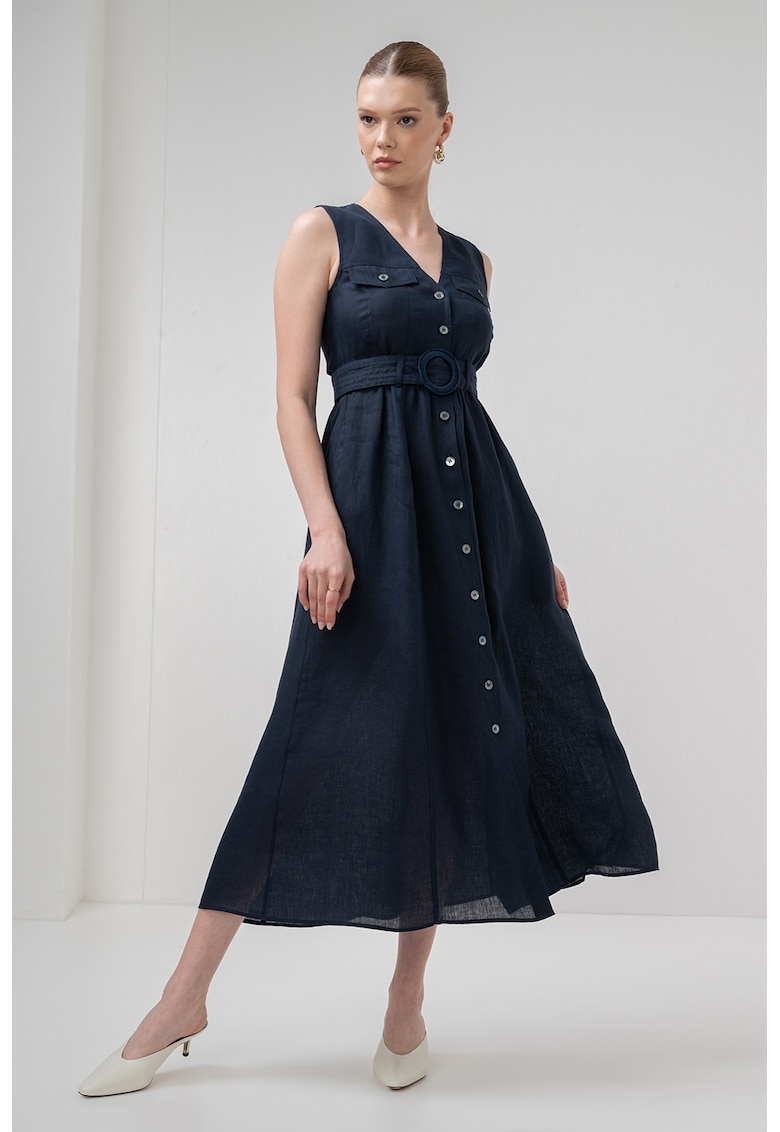 Разкроена рокля Picchio - Тъмносин Marella