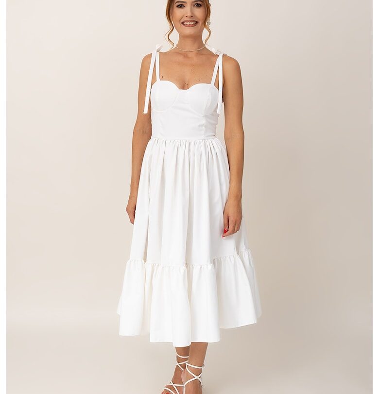 Разкроена рокля - Бял Ilona Andreoiu