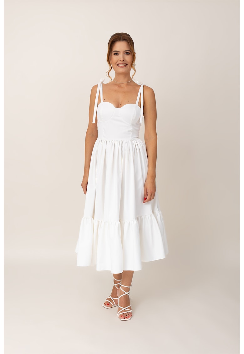 Разкроена рокля - Бял Ilona Andreoiu