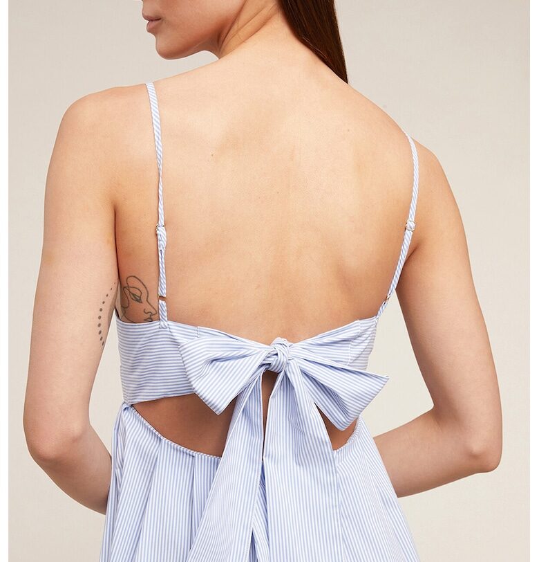 Разкроена рокля - Бял/Лавандула Motivi