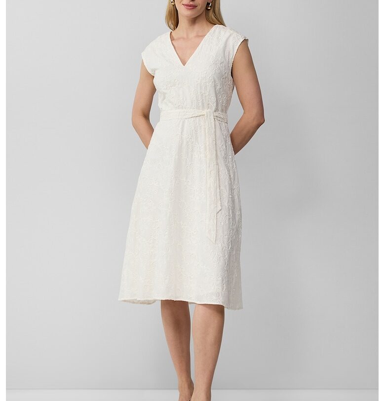 Разкроена рокля Сан Гало - Бял sOliver