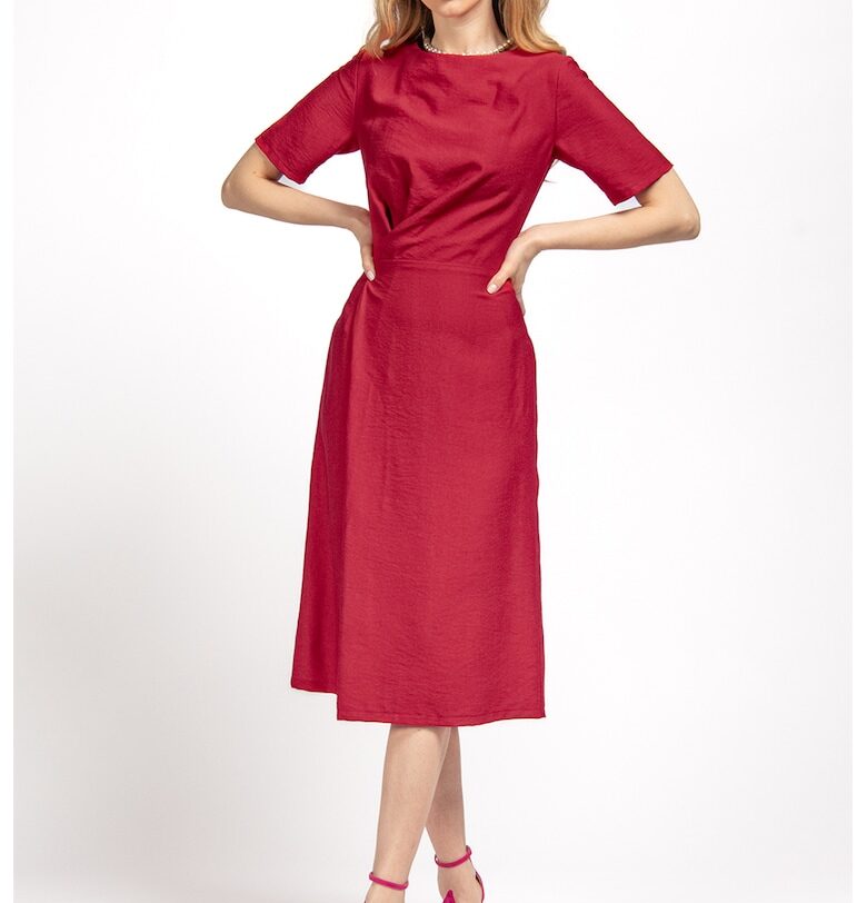 Разкроена рокля - Червен Couture de Marie