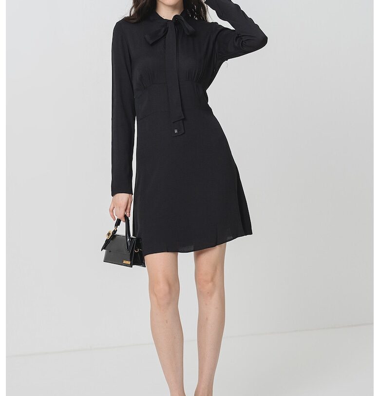 Разкроена рокля - Черен HUGO