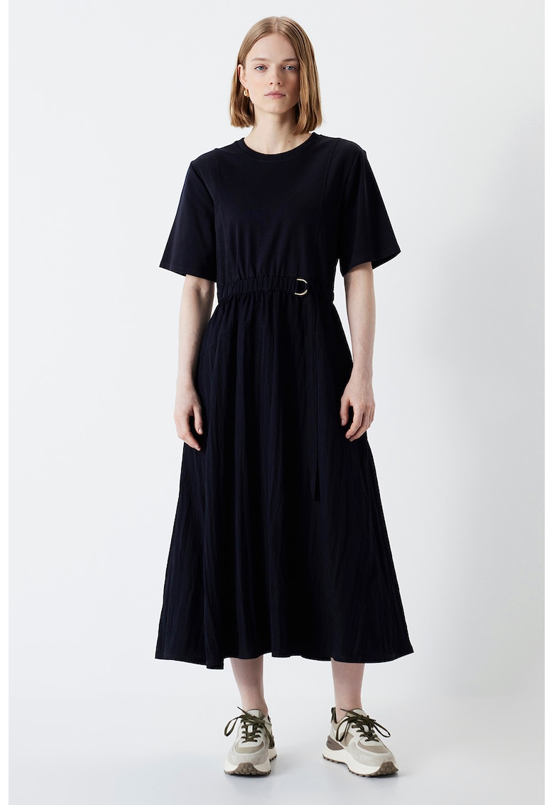 Разкроена рокля - Черен Ipekyol