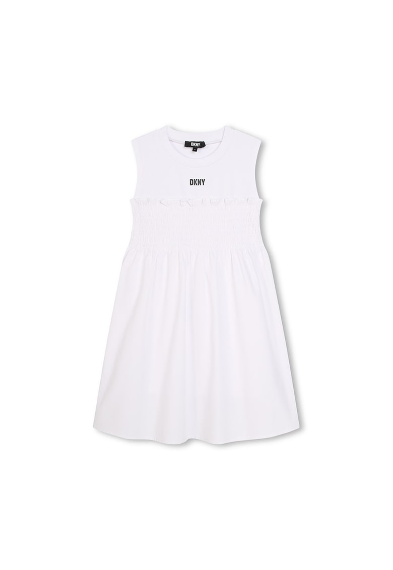 Разкроена рокля без ръкави - Бял DKNY