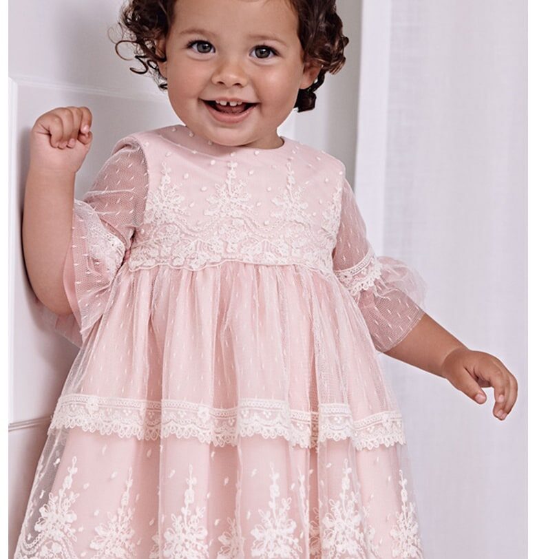 Разкроена рокля с бродерии Abel  Lula