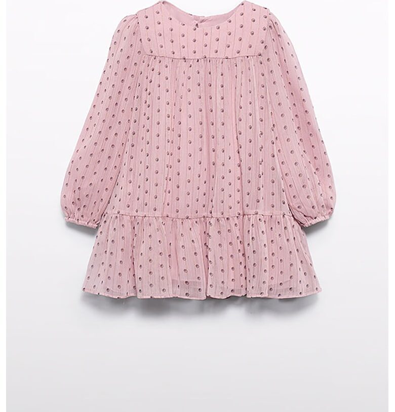 Разкроена рокля с десен - Пастелнорозов Abel  Lula