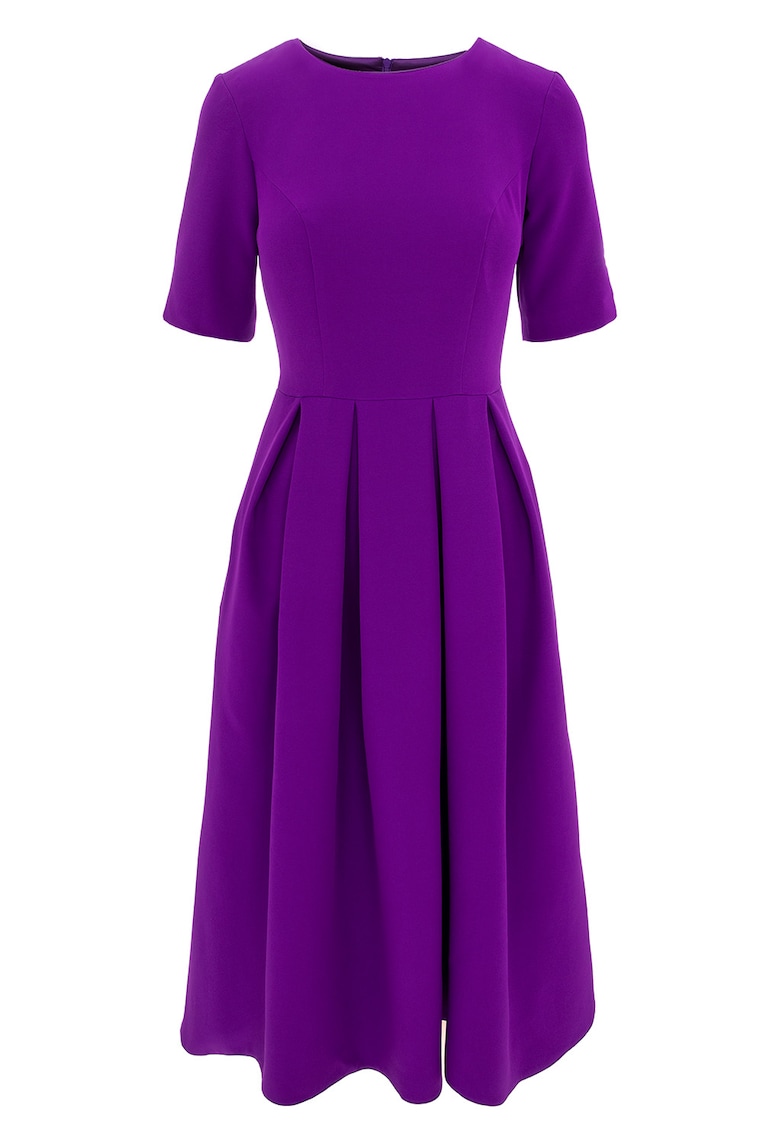 Разкроена рокля с къси ръкави - Виолетов Acob a porter