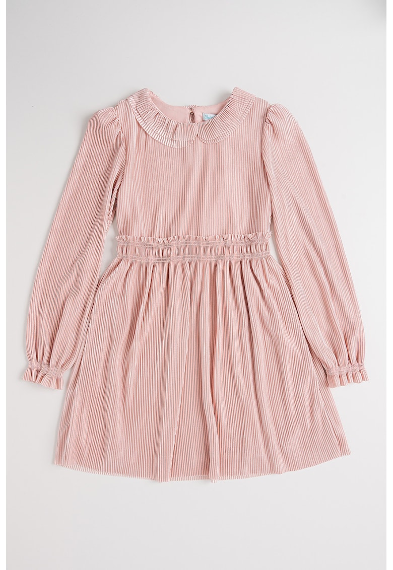 Разкроена рокля с яка Peter Pan - Прашно розово Abel Lula