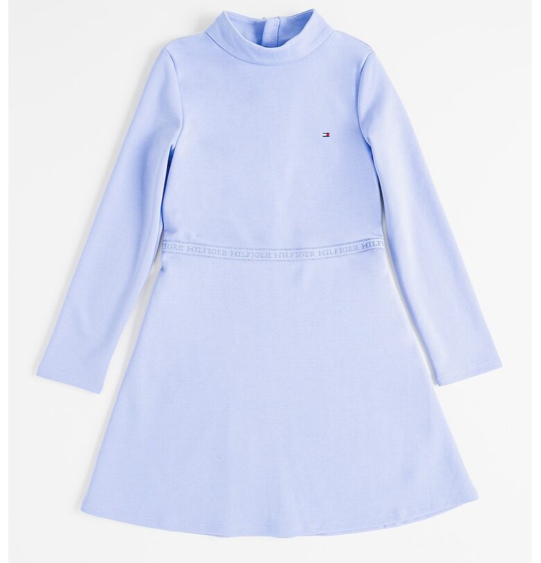 Разкроена рокля със средновисока яка - Лилав Tommy Hilfiger