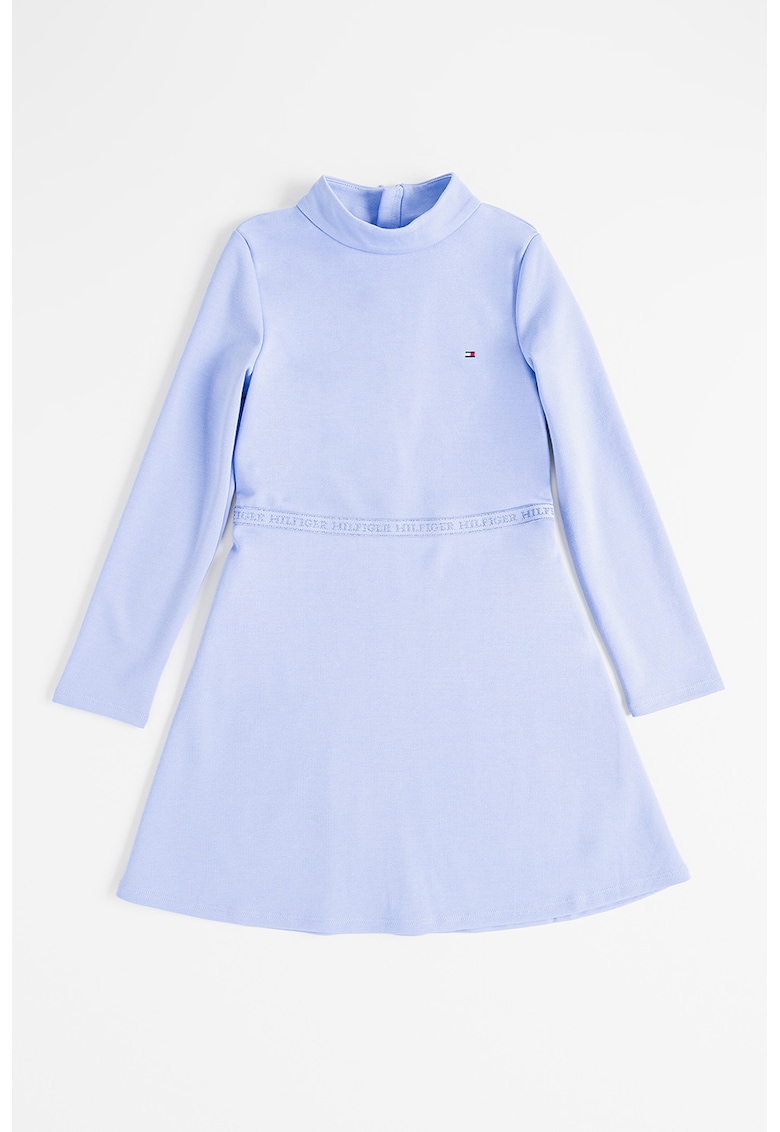 Разкроена рокля със средновисока яка - Лилав Tommy Hilfiger